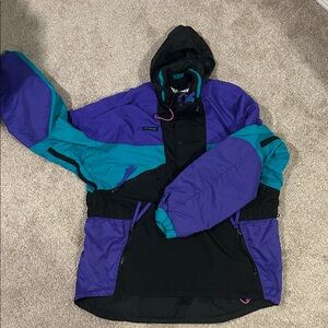Columbia Purple and Teal Windbreaker Jacket